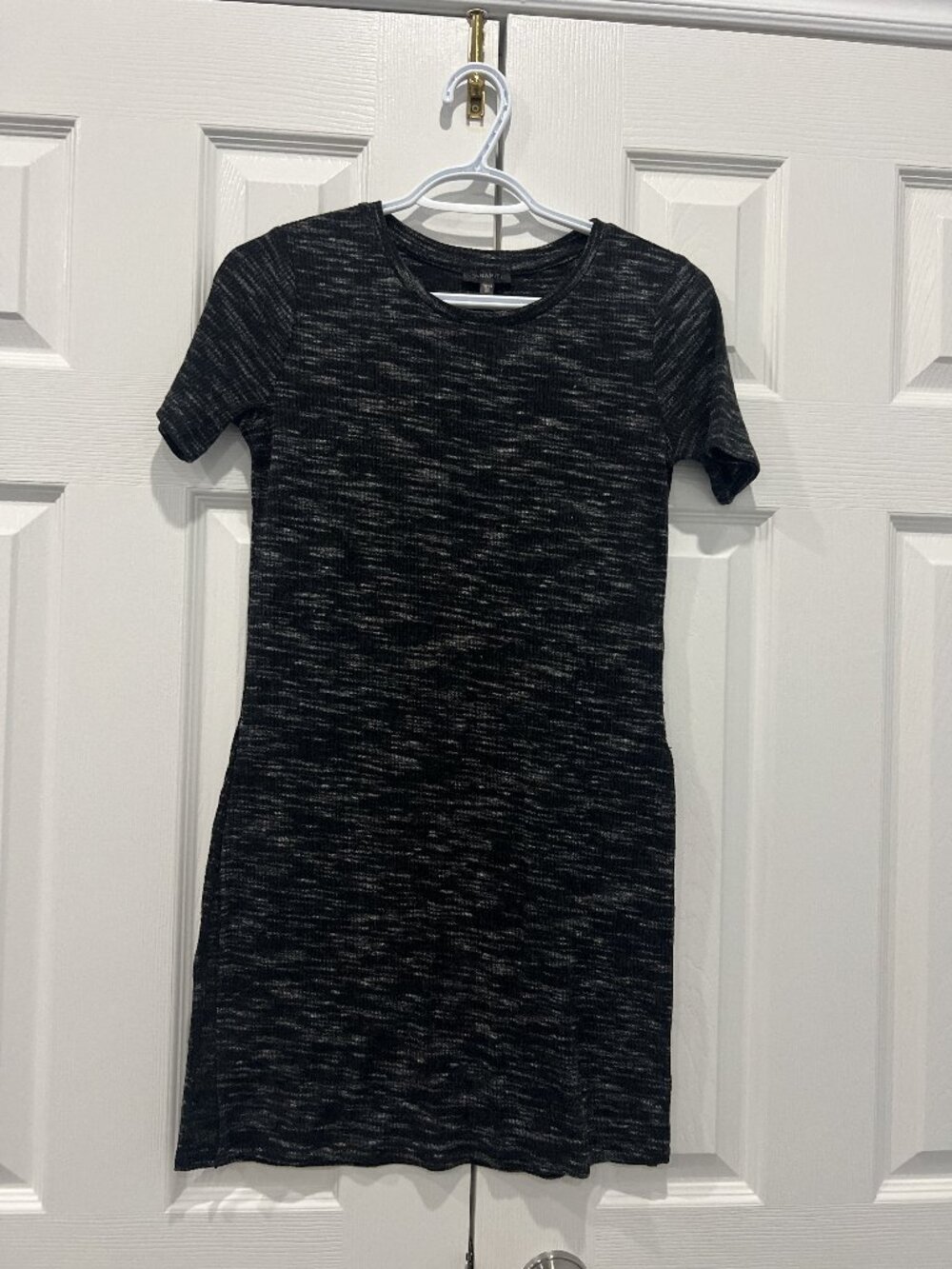Dynamite Black Marled T-Shirt Dress Size XS